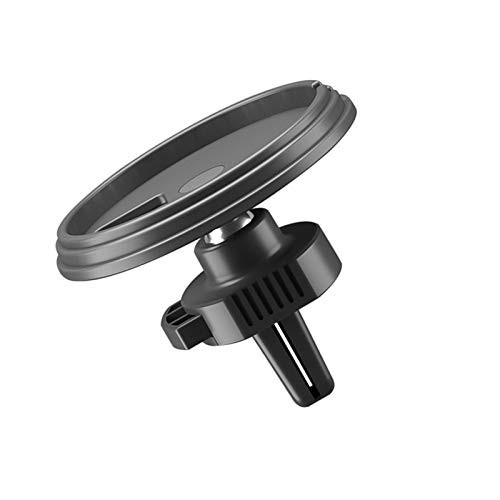 Ksruee Car Charger Mount for MagSafe Wireless Charge, Car Phone Holder Charger Cradle Stand Dashboard Air Vent Car Phone Mount -Black-
