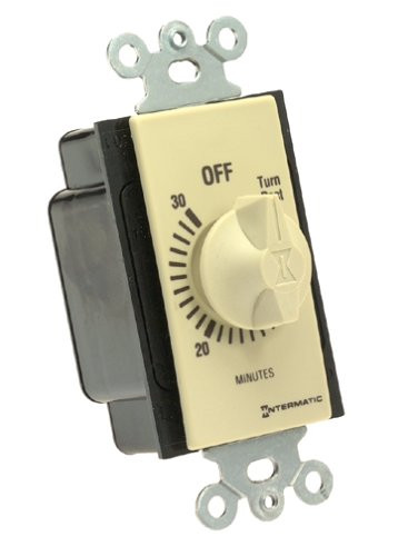 Intermatic FD30MC 30-Minute Spring-Loaded Wall Timer for Fans and Lights, Ivory