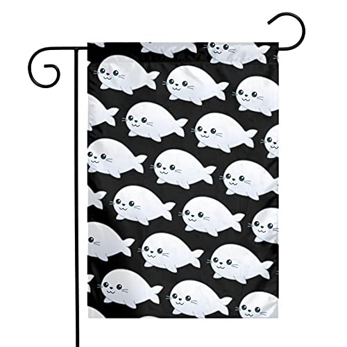 RUTO Sea Lion Clipart Garden Flag 12×18 Inch Banner Party Home Outdoor Decoration Yard Flag