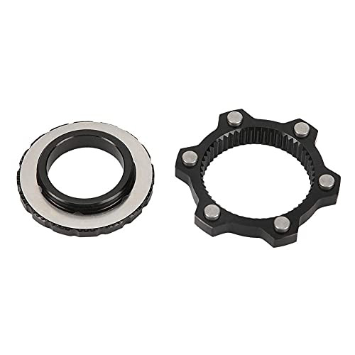 Hieefi Thru Axle Adapter Bicycle Center Lock Adapter 6 Bolt Hub Spacer Disc Brake Boost Rotor Adapter -Black-