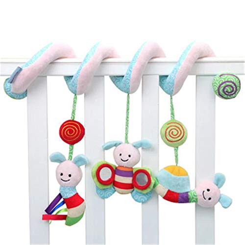 zhihui Cute Music Vocal Cords Insects Insects Newborn Baby Bed car Hanging Toy Soft Plush Pendant Suitable for 0M plus