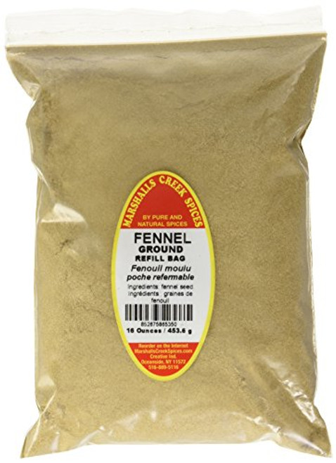 Marshalls Creek Spices Refill Pouch Fennel Ground Seasoning, XL, 16 Ounce Marshalls Creek Spices Refill Pouch Fennel Ground Seasoning, XL, 16 Ounce