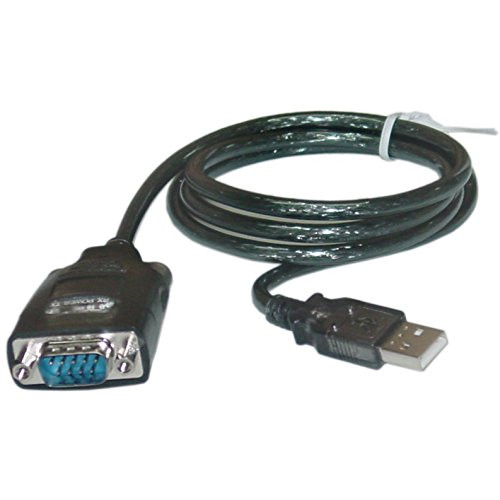 USB to Serial Adapter Cable, USB Type A Male to DB9 Male, 3 Foot