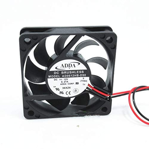 for ADDA AD0612HB-D90 6015 12V 0.27A 6CM Double Ball Cooling Fan