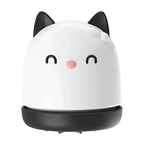 FAMKIT Portable Cartoon Mini Table Dust Vacuum Cleaner, Mini Vacuum Cleaner, Portable USB Vacuum Cleaner for Desk Mini Cute Desktop Vacuum Assistance Keyboard Cleaning Dust Sweeper for Home Office