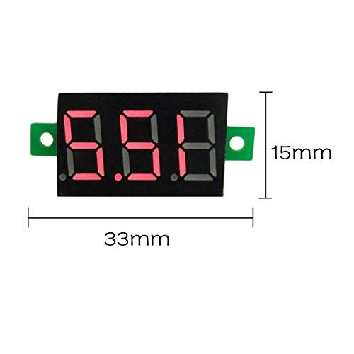 JPONLINE Red Led Display Mini Digital 4.5V-30V Voltmeter Tester Voltage Panel Meter For Electromobile Motorcycle Car NEW