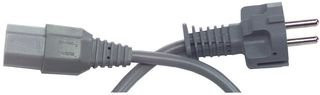 VOLEX 17850 326 POWER CORD, IEC60320C-13, 2M, 10A, GRAY -1 piece-