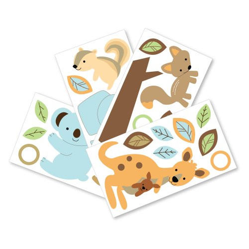 Lambs and Ivy Animal Antics Wall Appliques, Blue -Discontinued by Manufacturer- Lambs and Ivy Animal Antics Wall Appliques, Blue -Discontinued by Manufacturer-