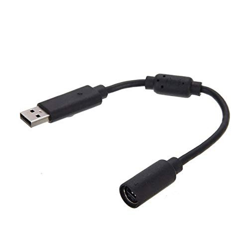 Lysee Data Cables - USB Breakaway Cable Cord Adapter for Xbox 360 Wired Gamepad Controller DOM668 - -Color: Black-
