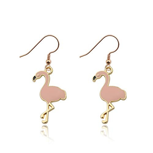 CENWA Pink Enamel Flamingo Bird Dangle Earrings Pierced Dangle Earrings Flamingo Lover Gift Party Jewelry -Flamingo Earring- CENWA Pink Enamel Flamingo Bird Dangle Earrings Pierced Dangle Earrings Flamingo Lover Gift Party Jewelry -Flamingo Earring-