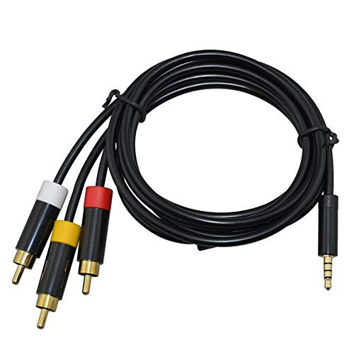 1.8M Audio Composite Cable Cord Video AV RCA Video for Xbox 360 E Gamepad RCA Video Game Controller