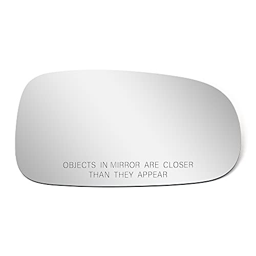 BOOLEE Mirror Glass Replacement Fit For 2003-2011 SAAB 9-3 2003-2009 SAAB 9-5 2010-2011 SAAB 9-3X Passenger Right Side Convex Glass With Adhesives