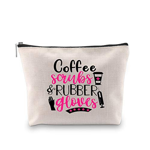 LEVLO Funny Nurse RN Gifts Nurse Appreciation Gift Coffee Scrubs and Rubber Gloves Makeup Bags Nurse Graduation Gift -Coffee Scrubs and Rubber Gloves- LEVLO Funny Nurse RN Gifts Nurse Appreciation Gift Coffee Scrubs and Rubber Gloves Makeup Bags Nurse Graduation Gift -Coffee Scrubs and Rubber Gloves-