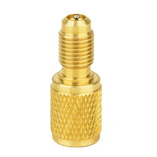 SPFCJL 1pc Acme A/C R134a Brass Pipe Fitting Coupler Adapter 1/4" Male to 1/2" Female W/Valve Core for R134A Refrigerant