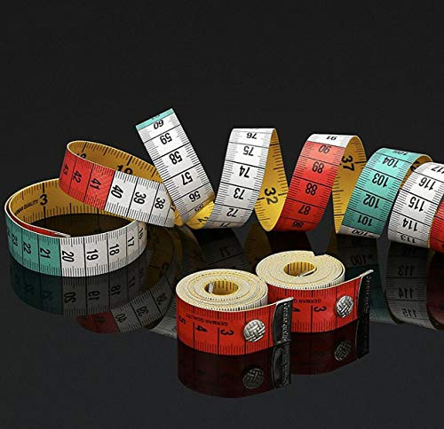 WellieSTR 5PCS Double Scale Soft Tape Measure Flexible Measuring Tape Ruler Weight Loss Medical Body Measurement Sewing Tailor Dressmaker Cloth Ruler with Snap Button-150cm/60inch- WellieSTR 5PCS Double Scale Soft Tape Measure Flexible Measuring Tape Ruler Weight Loss Medical Body Measurement Sewing Tailor Dressmaker Cloth Ruler with Snap Button-150cm/60inch-
