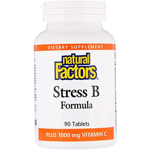 Natural Factors - Stress B Formula Plus 1000mg of Vitamin C, Support for Energy  and  Normal Nerve Function, 90 Tablets