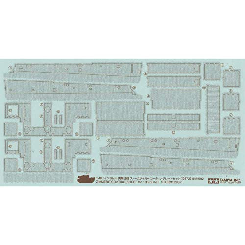 Tamiya America, Inc Zimmerit Coating Sheet 1 48 Sturmtiger, TAM12672