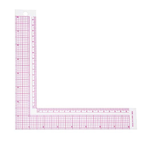 Soapow Plastic L- Shape Sewing Measuring Measure Ruler Professional Tailor Craft Tool -5808-