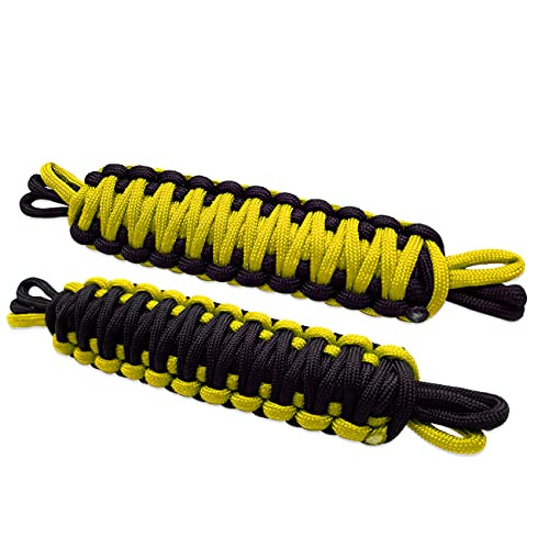 ROMASO Door Straps for Jeep Wrangler CJ YJ TJ JK JKU JL Door Limiting Check Straps Hand Woven Yellow -2Pack-