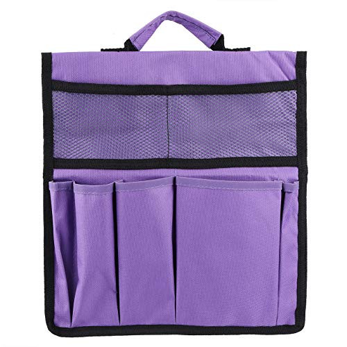 Foldable Storage Bag Garden Kneeler Bench Stool Tool Bag Portable Outdoor Work Cart Hanging Organizers-purple-