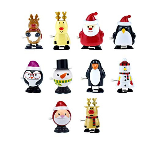 TOYANDONA 10pcs Christmas Wind Up Toys Assortment for Christmas Party Favors Goody Bag Filler TOYANDONA 10pcs Christmas Wind Up Toys Assortment for Christmas Party Favors Goody Bag Filler