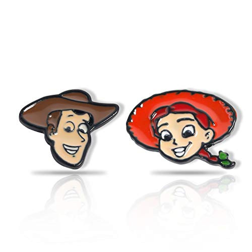 Disney Inspired Toy Story Jessie and Woody Character Metal Stud Earrings Toy Story Earring-jessie woody