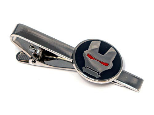 SharedImagination Iron Man Minimalist Tie Clip, Avengers Ironman Cufflinks, Arc Reactor Jewelry, Marvel Captain America Tie Tack, Cuff Links Wedding Party Groomsmen Gift