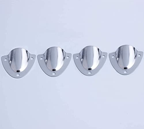 4PCS Stainless Steel Clam Shell Vent for Boat Marine Wire Cable Vent Cover 2-1/2 Inch