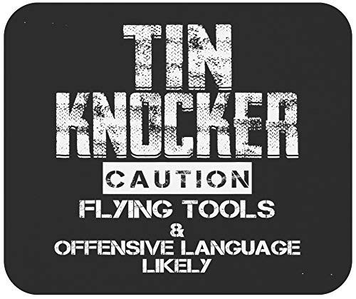 Worker 9" Mousepad Coworker Mousemat - Sheet Metal Worker Shirts for Men Funny Tin Knocker Black Office Poster Mouse Pad Canvas Mugs