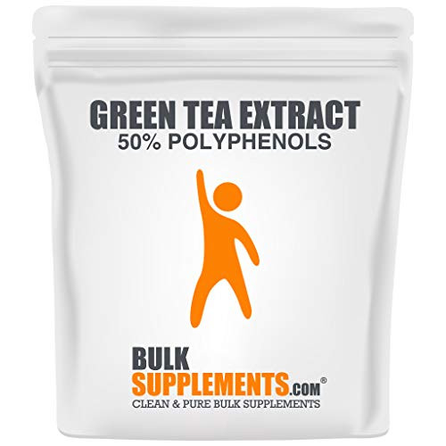 BulkSupplements.com Green Tea 50 percent Polyphenols Powder - Green Tea Fat Burner - Polyphenol Supplements - Green Tea for Weight Management -250 Grams-