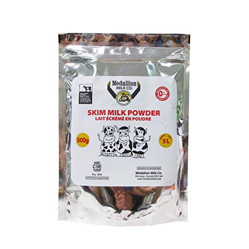 Medallion Skim Milk Powder 500g - Dried Milk from Canada, Free of Antibiotics, No rbST or rBGH