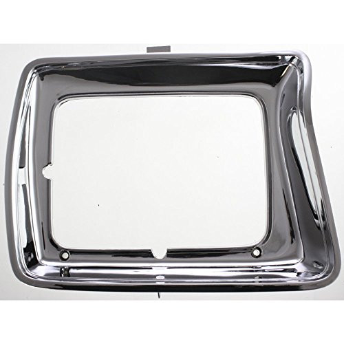Evan-Fischer Headlight Door compatible with Ford F-Series 78-79 LH Chrome w/Rectangular Headlamps Left Side