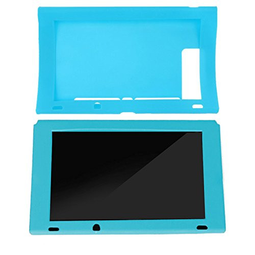 Silicone Rubber Soft Host Display Screen Protective Skin Cover Case for Nintendo Switch NS Console Protector Shell Parts Blue