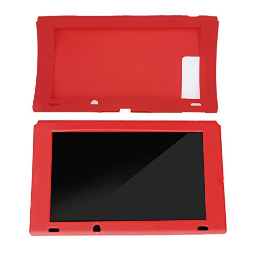 Silicone Rubber Soft Host Display Screen Protective Skin Cover Case for Nintendo Switch NS Console Protector Shell Parts Red