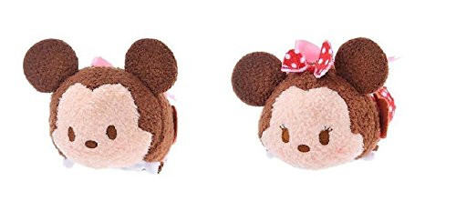 Disney Store Mini Tsum Tsum Valentine Special Edition Set of 2 Mickey Minnie Mouse 3.5 Stuffed Plush Toy