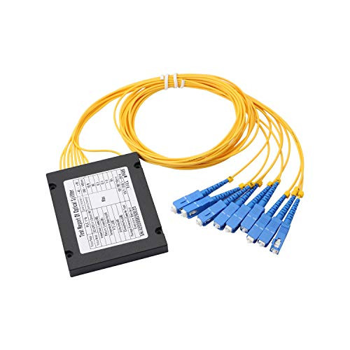 PLC Fiber Splitter,Gelrhonr SC UPC 1X8 PLC Singlemode Fiber Optical Splitter for FTTH Fiber Optic LAN,Corporate Companies,Engineering Projects,Home Wiring-3.2ft