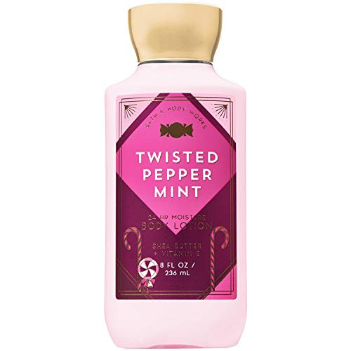 Bath and Body Works TWISTED PEPPERMINT Super Smooth Body Lotion 8 Fluid Ounce -2018 Edition-