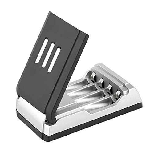 Battery Charger 4 Slots Rechargeable Batteries Smart Charger LCD Display AA AAA Battery Charging Units,US Plug