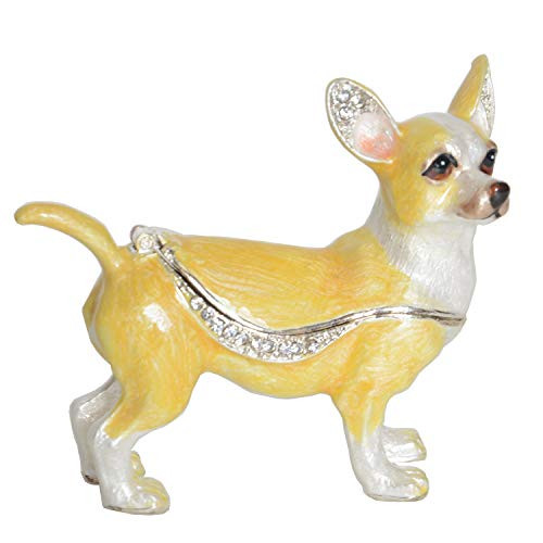 Jiaheyou Chihuahua Dog Jewelry Trinket Box Ring Organizer Dog Figurine Ornament Novelty Pet Lover Gift Dog Decoration Jiaheyou Chihuahua Dog Jewelry Trinket Box Ring Organizer Dog Figurine Ornament Novelty Pet Lover Gift Dog Decoration