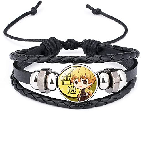 Anime Jewelry Tanjiro Kamado Wristband Braided Bracelet Cosplay Demon Slayer kimetsu no Yaiba Gift -Agatsuma Zenitsu-