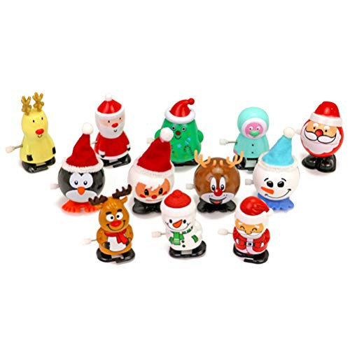 Enfudid 12 Pack Christmas Wind Up Toys Assortments for Christmas Party Favor Goodie Bag Filler for Kids Party Favors