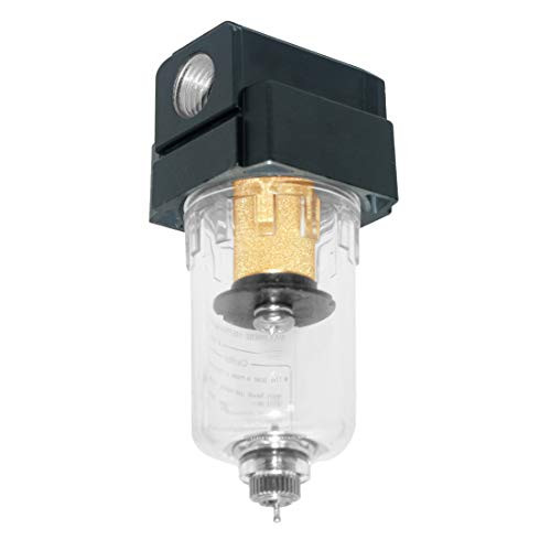 Beduan Semi-Auto AF2000-02 Compressed Air Filter Regulator, 1/4" NPT Water-Trap Air Tool Compressor Filter