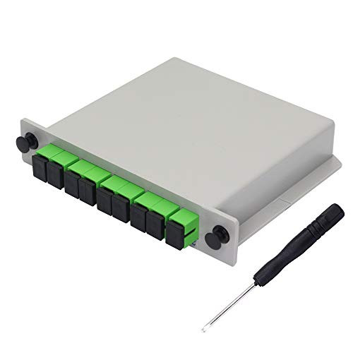 PLC Splitter?1x8 SC/APC Cassette Card Inserting PLC Splitter Module 1:8 Ports Fiber Optical PLC Splitter for Home Wiring, Engineering Projects, Fiber Optic LAN