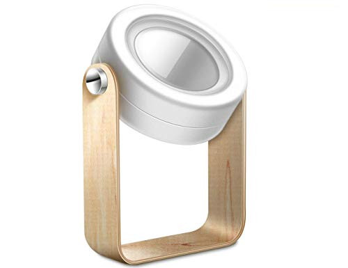 Modernlife Rechargeable Collapsible Wood Lantern, Flashlight Emergency Portable LED Lantern Brightness Adjustment Camping Lantern