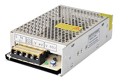 110V/220V AC to DC 24V 5A 120W Switch Power Supply Driver,Power Transformer for CCTV Camera/Security System/LED Strip Light/Radio/Computer Project.