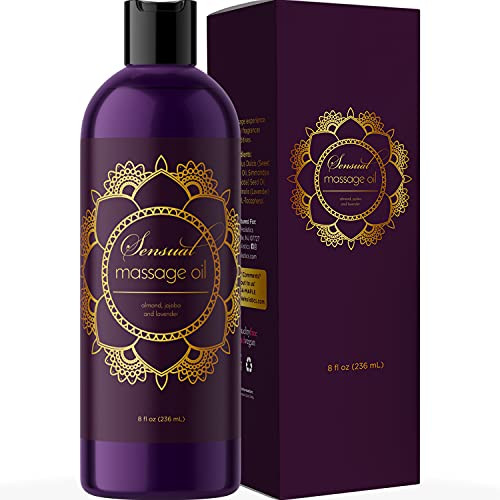 Aromatherapy Sensual Massage Oil for Couples - High Absorption Lavender Massage Oil for Massage Therapy and Relaxing Massage Oil with Sweet Almond Oil for Dry Skin - Natural Body Oil Moisturizer Aromatherapy Sensual Massage Oil for Couples - High Absorption Lavender Massage Oil for Massage Therapy and Relaxing Massage Oil with Sweet Almond Oil for Dry Skin - Natural Body Oil Moisturizer