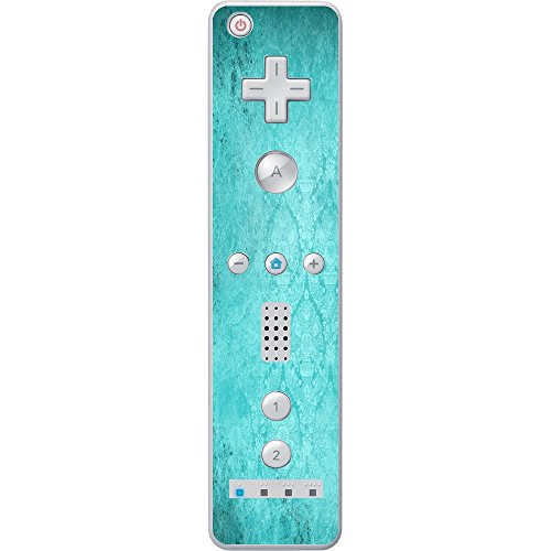 Blue Teal Aqua Vintage Grunge Design Background Vinyl Decal Sticker Skin by Moonlight Printing for Wiimote Wii Controller