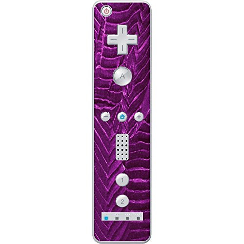 Purple Violet Textile Texture Pleats Pleated Vinyl Decal Sticker Skin by Moonlight Printing for Wiimote Wii Controller