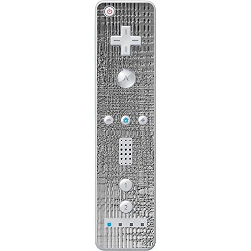 Platinum Silver Texture Metal Background Vinyl Decal Sticker Skin by Moonlight Printing for Wiimote Wii Controller