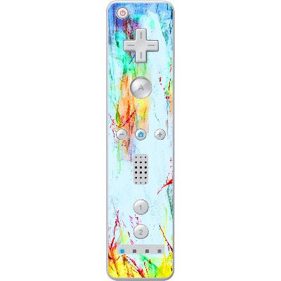 Colorful Paint Art Abstract Vinyl Decal Sticker Skin by Moonlight Printing for Wiimote Wii Controller